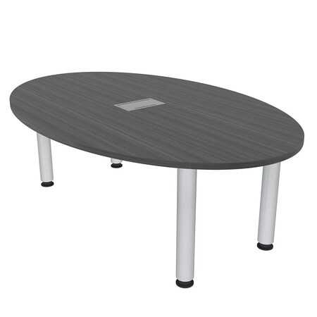 Skutchi Designs 45.25 in W, 71.5 in L, 29 in H, Engineered Wood Top, Grey H-OVL-4672-PT-AN-EL